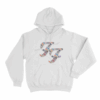 Colorful FF Logo Unisex Hoodie White