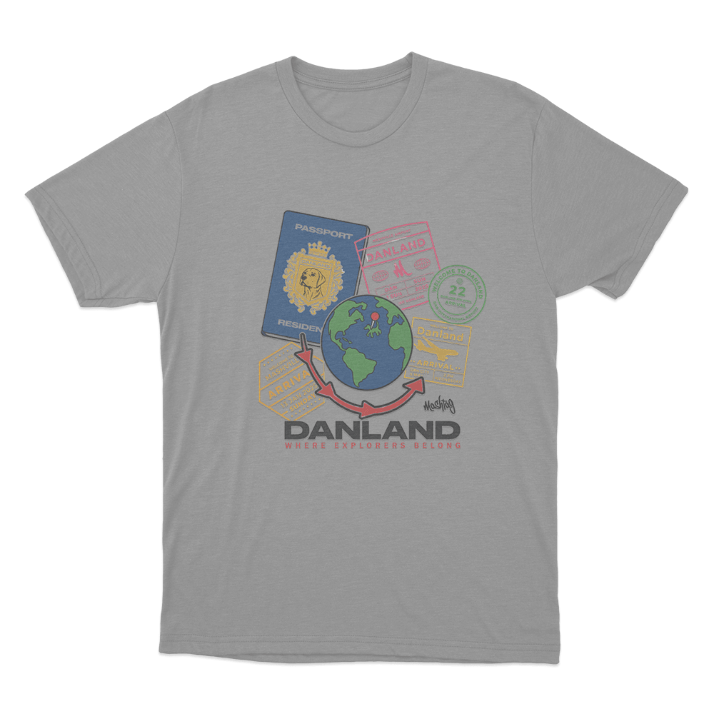 Danland World Unisex T Shirt Grey Danland World Unisex T Shirt Grey