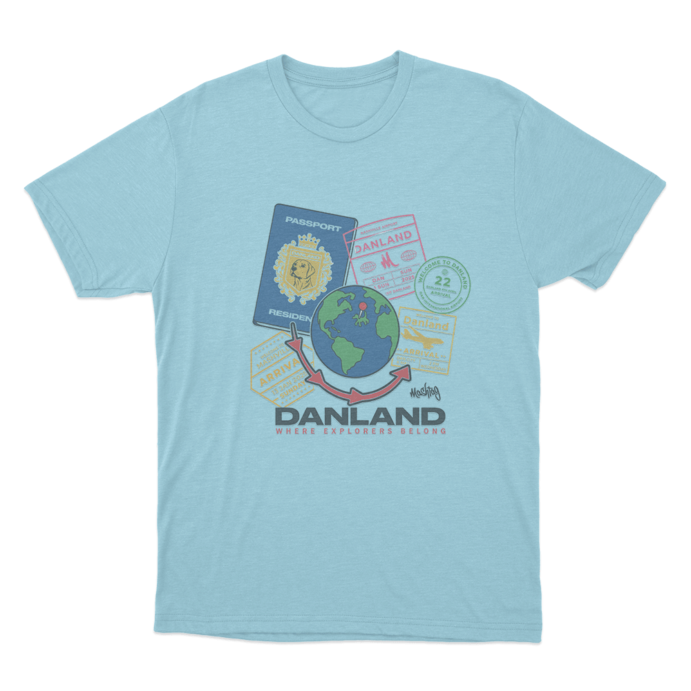 Danland World Unisex T Shirt Sky Blue Danland World Unisex T Shirt Sky Blue