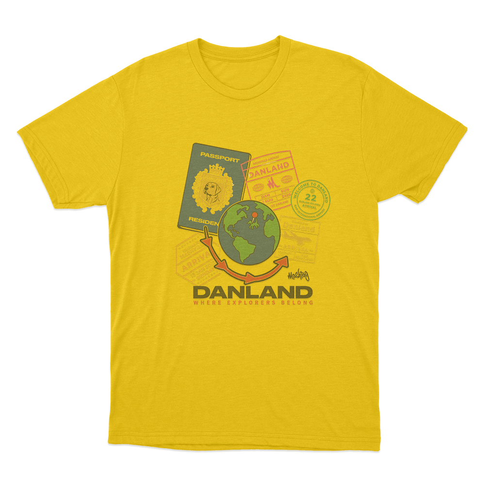 Danland World Unisex T Shirt Yellow Danland World Unisex T Shirt Yellow