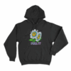 Feel It Smiley Daisies Unisex Hoodie Black