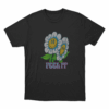 Feel It Smiley Daisies Unisex T Shirt Black