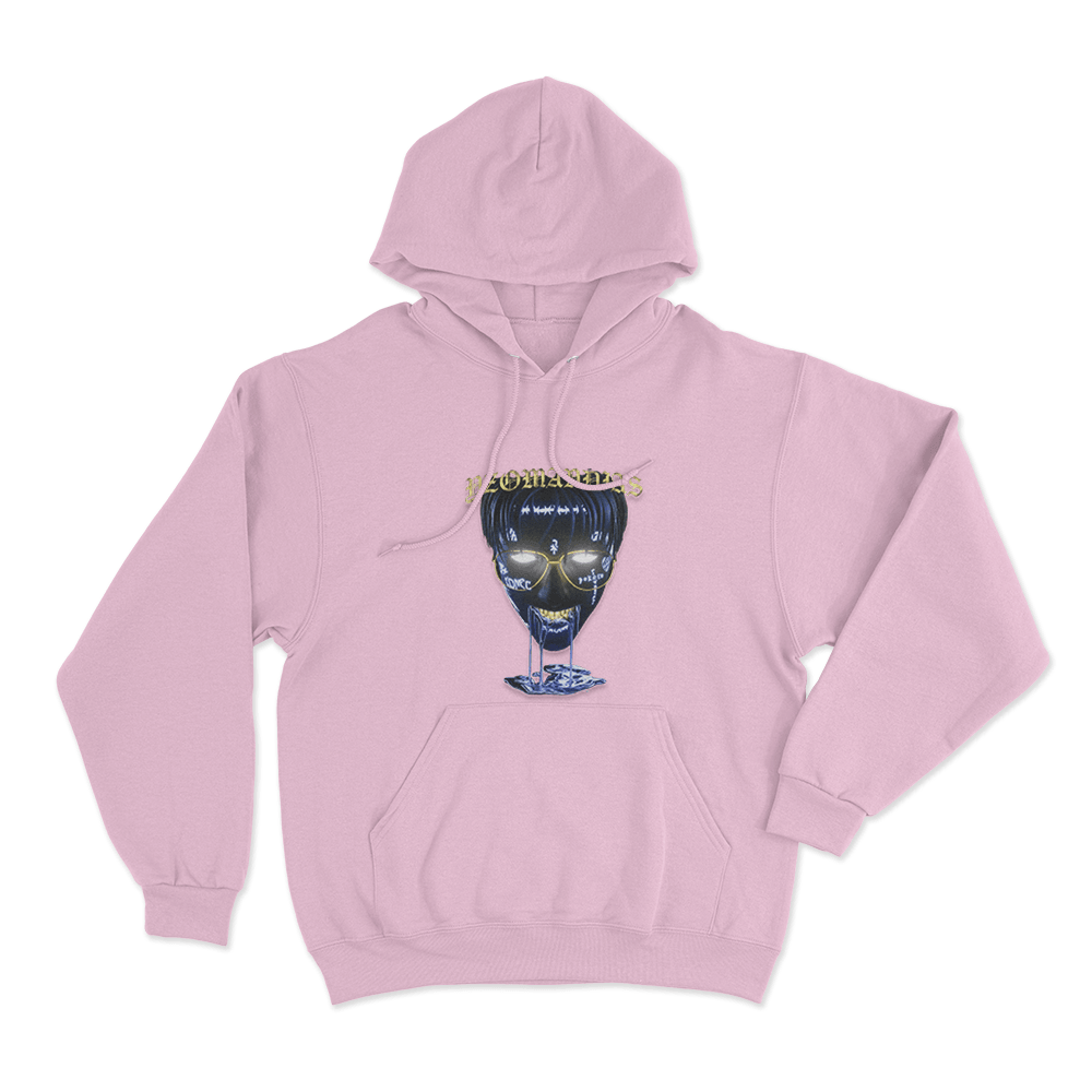 Glowing Yzomandias Skull Unisex Hoodie Pink Glowing Yzomandias Skull Unisex Hoodie Pink
