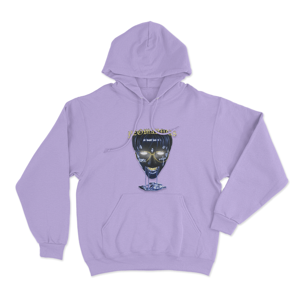 Glowing Yzomandias Skull Unisex Hoodie Purple Glowing Yzomandias Skull Unisex Hoodie Purple