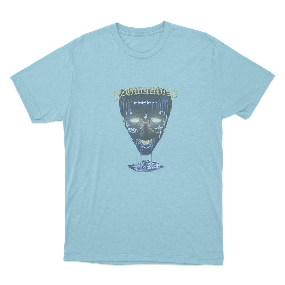 Glowing Yzomandias Skull Unisex T Shirt Sky Blue Glowing Yzomandias Skull Unisex T Shirt Sky Blue