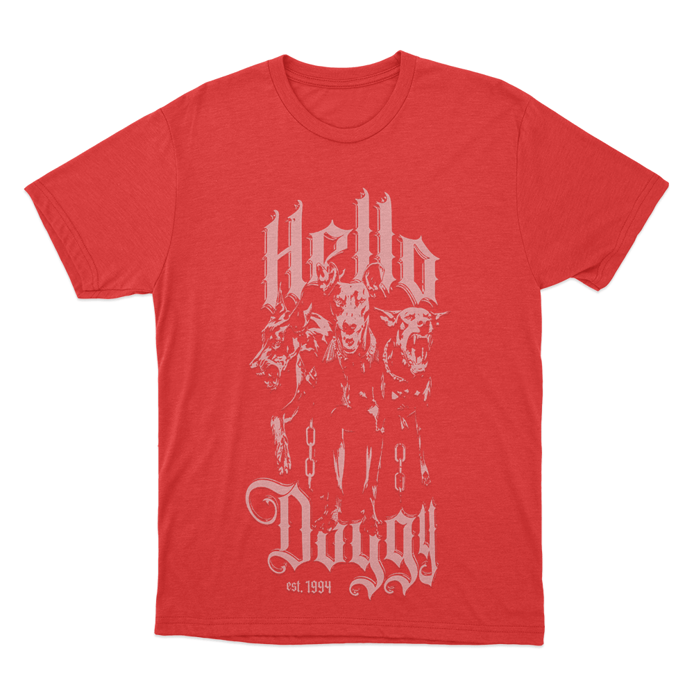 Hello Doggy Est 1994 Unisex T Shirt Red Hello Doggy Est 1994 Unisex T Shirt Red
