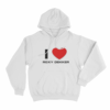 I Love Roxy Dekker Unisex Hoodie White