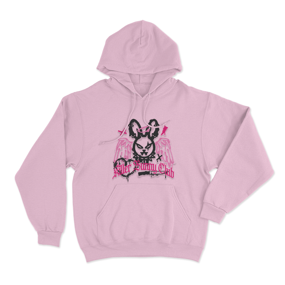 Killer Bunny Unisex Hoodie Pink Killer Bunny Unisex Hoodie Pink