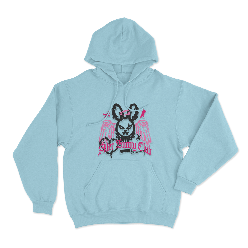 Killer Bunny Unisex Hoodie Sky Blue Killer Bunny Unisex Hoodie Sky Blue