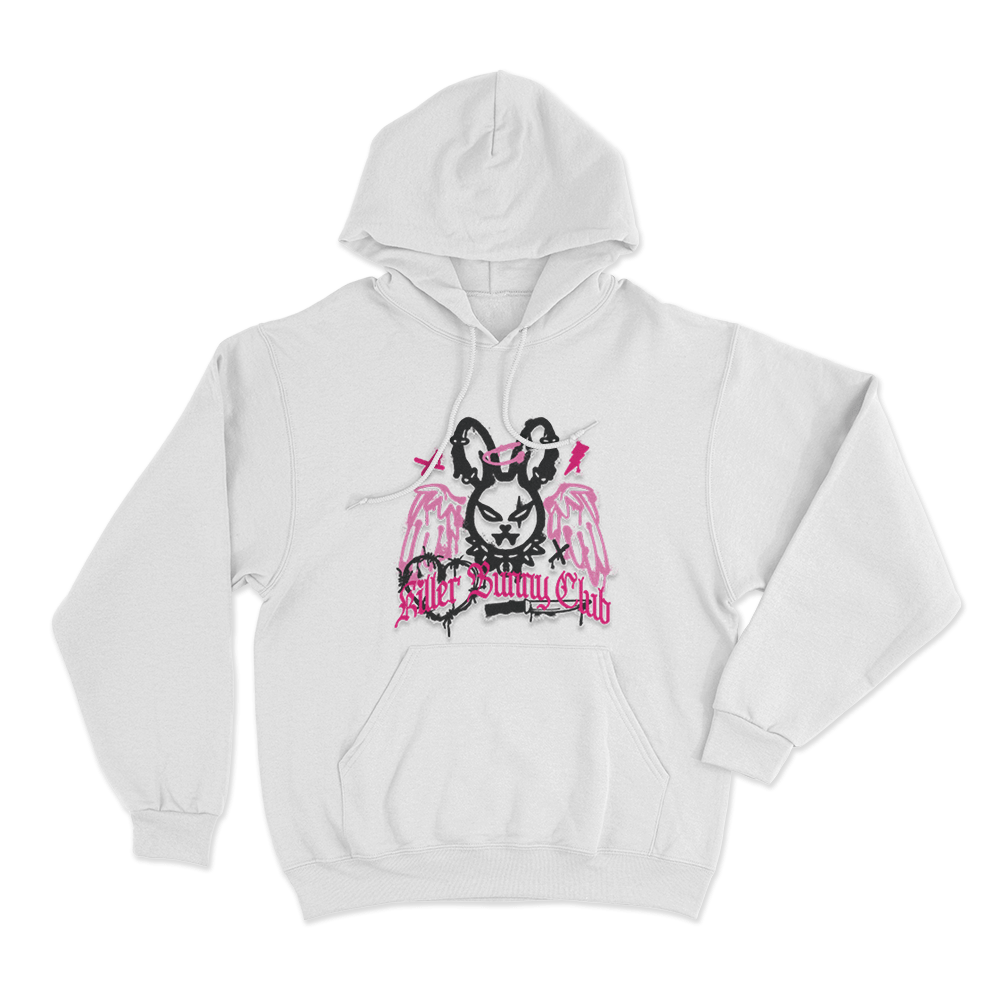 Killer Bunny Unisex Hoodie White Killer Bunny Unisex Hoodie White
