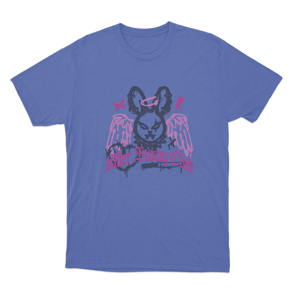 Killer Bunny Unisex T Shirt Blue Killer Bunny Unisex T Shirt Blue
