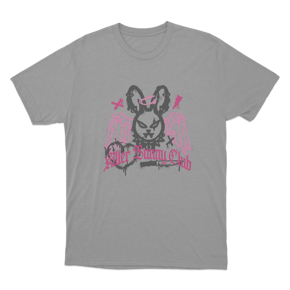 Killer Bunny Unisex T Shirt Grey Killer Bunny Unisex T Shirt Grey
