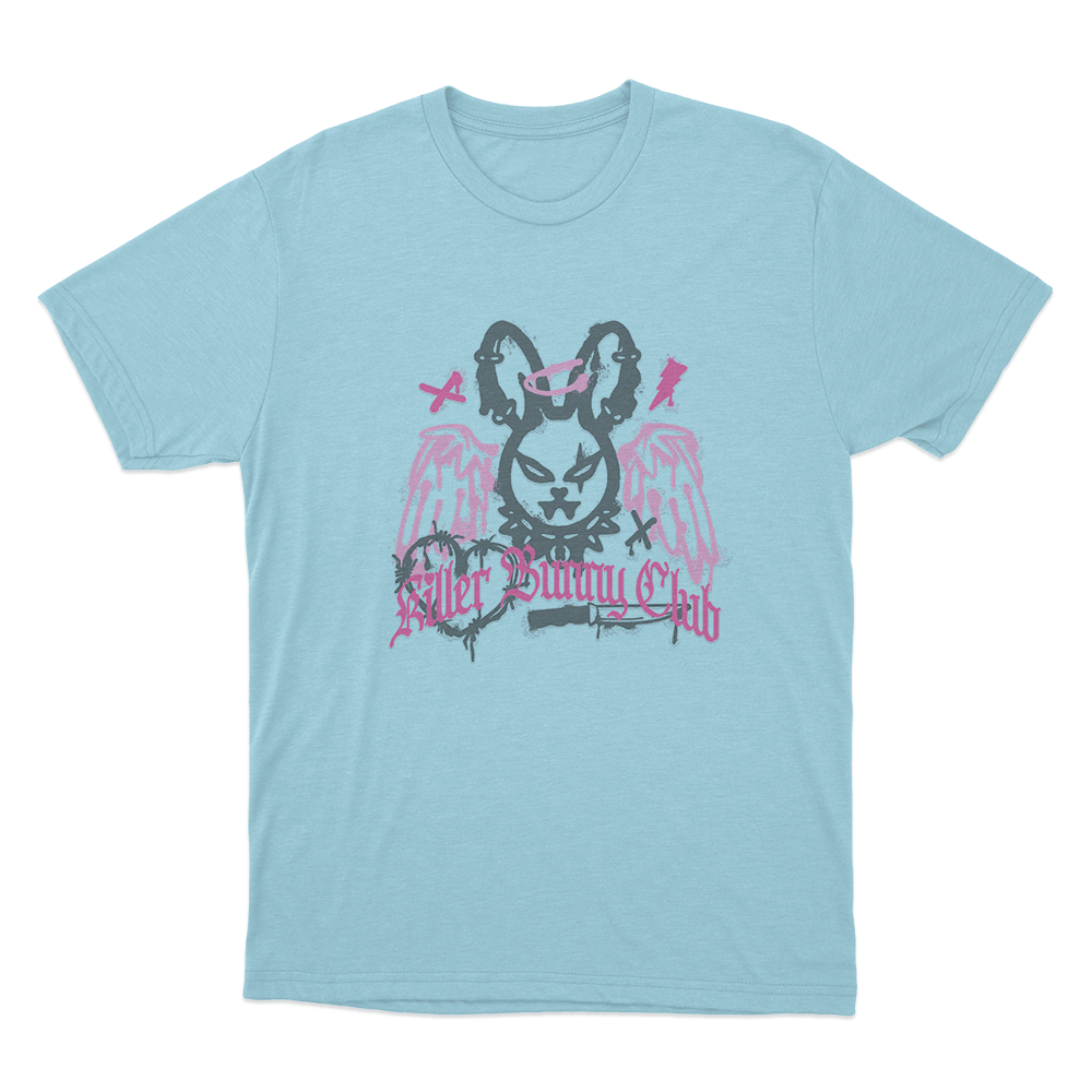 Killer Bunny Unisex T Shirt Sky Blue Killer Bunny Unisex T Shirt Sky Blue