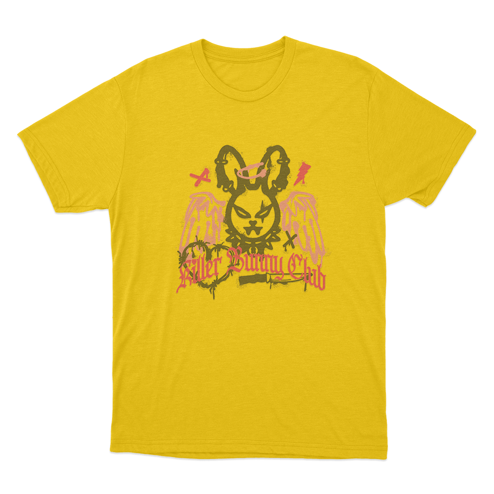 Killer Bunny Unisex T Shirt Yellow Killer Bunny Unisex T Shirt Yellow