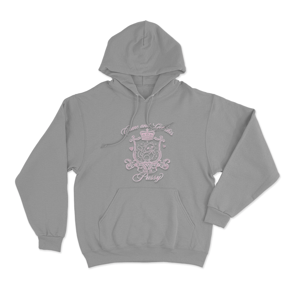 Kitty Unisex Hoodie Grey Kitty Unisex Hoodie Grey