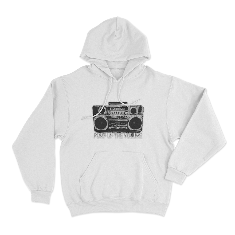Limp Bizkit Boombox Unisex Hoodie White Limp Bizkit Boombox Unisex Hoodie White