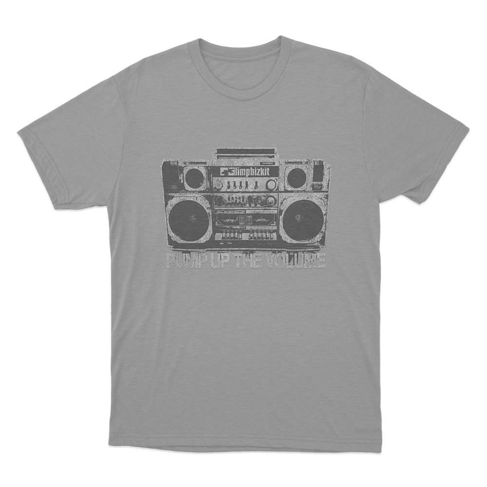 Limp Bizkit Boombox Unisex T Shirt Grey Limp Bizkit Boombox Unisex T Shirt Grey