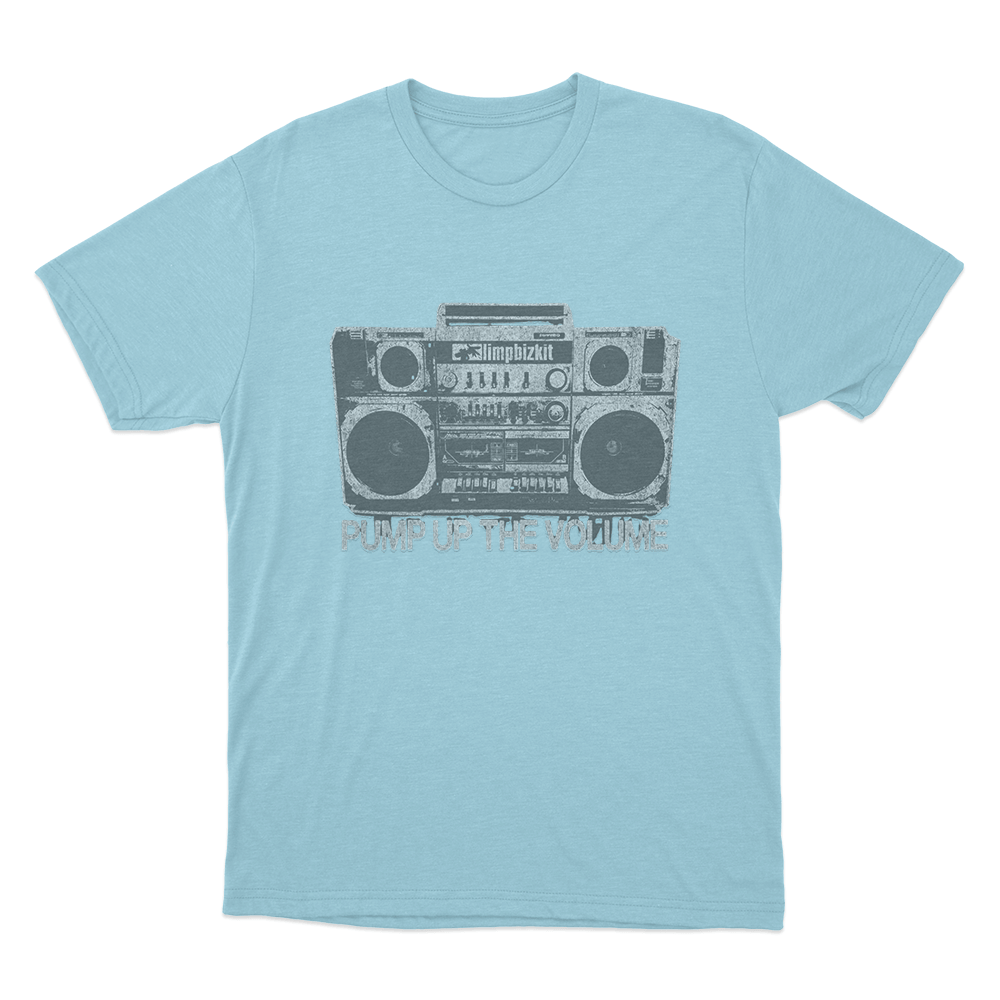 Limp Bizkit Boombox Unisex T Shirt Sky Blue Limp Bizkit Boombox Unisex T Shirt Sky Blue