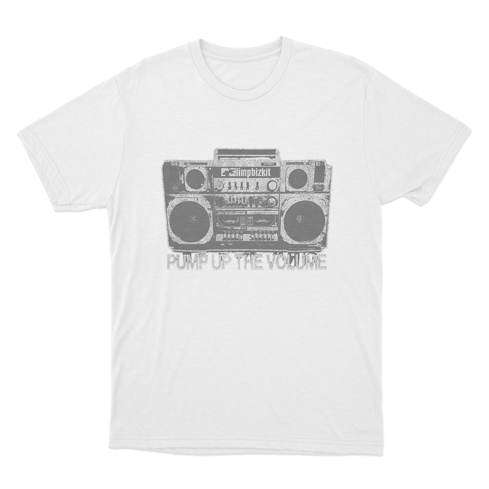 Limp Bizkit Boombox Unisex T Shirt White Limp Bizkit Boombox Unisex T Shirt White