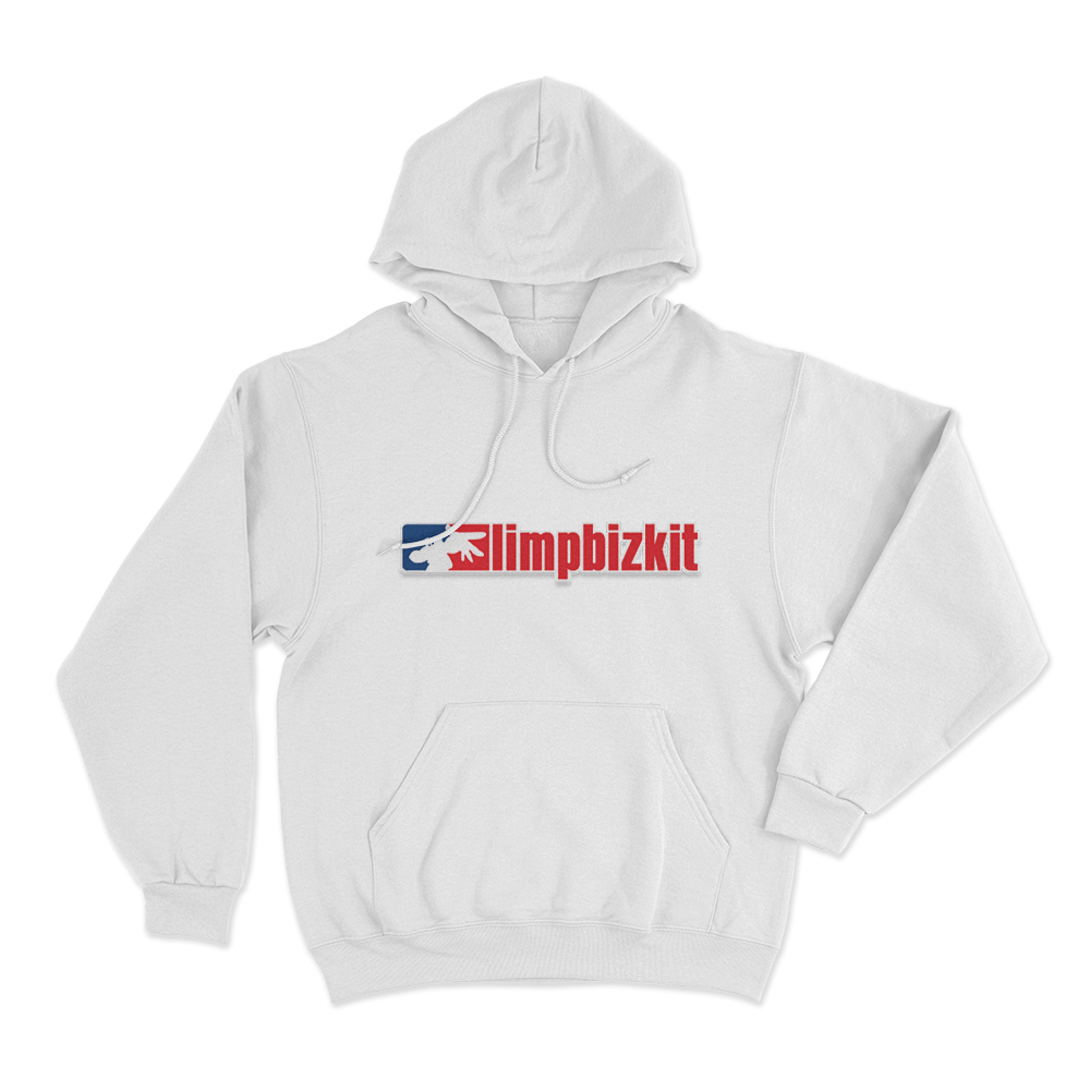 Limp Bizkit Essential Logo Unisex Hoodie White Limp Bizkit Essential Logo Unisex Hoodie White
