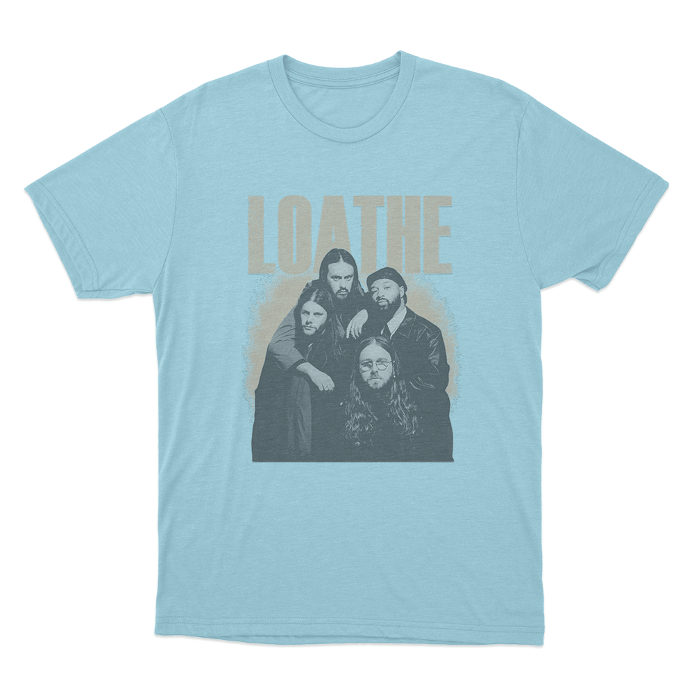 Loathe Band Portrait Unisex T Shirt Sky Blue Loathe Band Portrait Unisex T Shirt Sky Blue