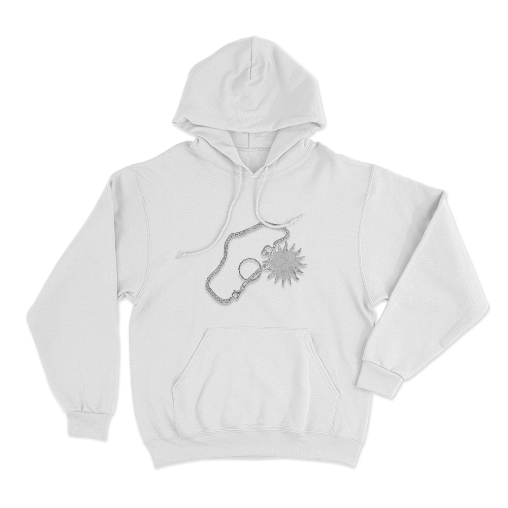 Loathe - Necklace Unisex Hoodie White Loathe Necklace Unisex Hoodie White