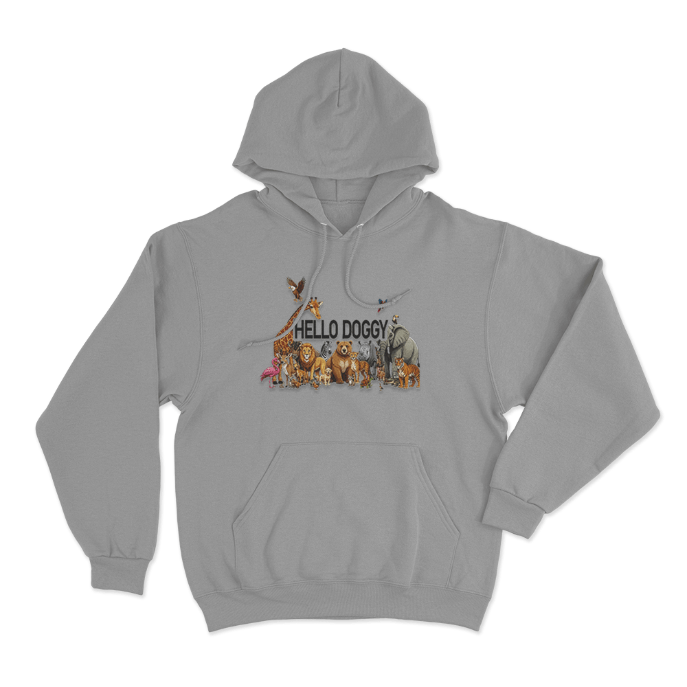 Mashtag Brady Hello Doggy Unisex Hoodie Grey Mashtag Brady Hello Doggy Unisex Hoodie Grey