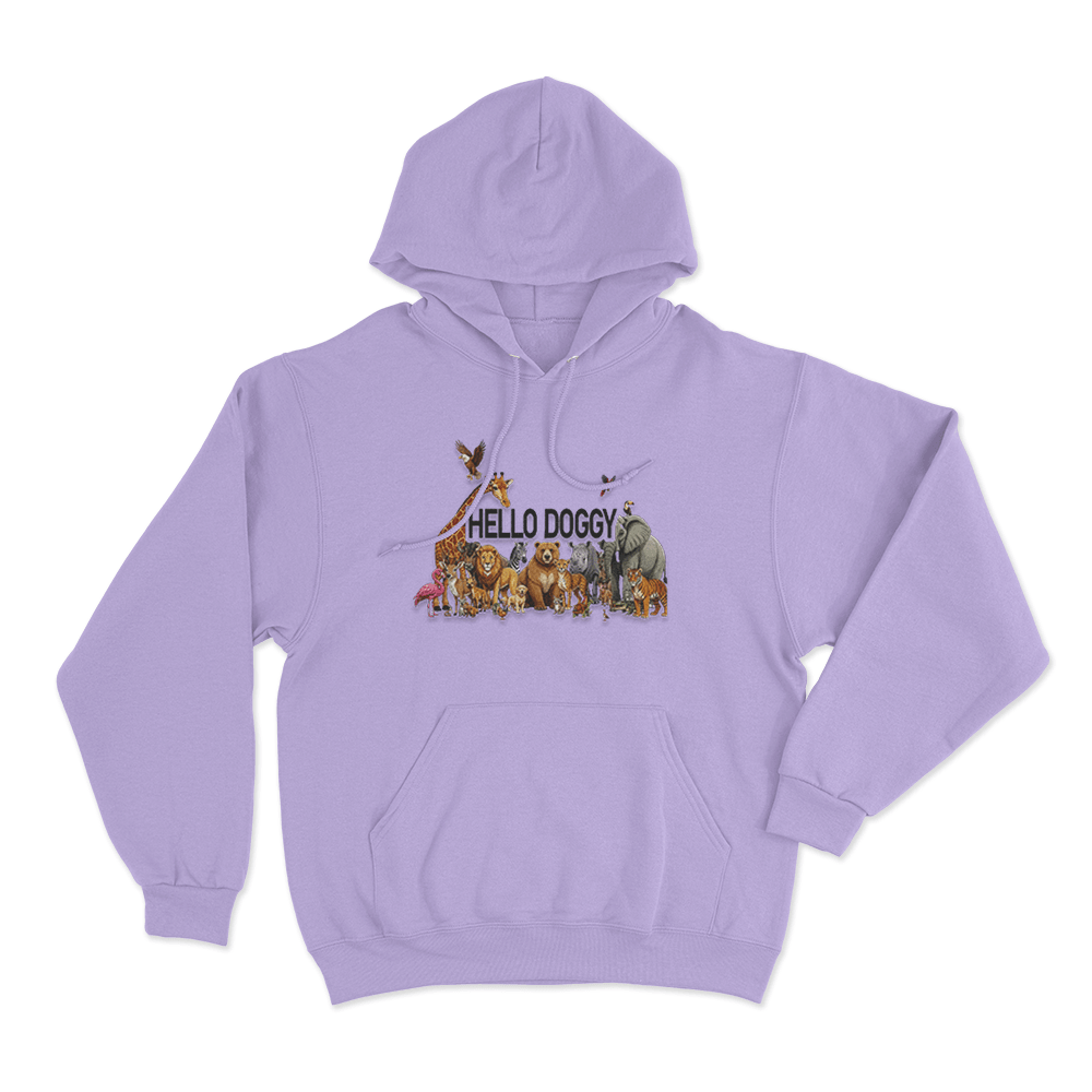 Mashtag Brady Hello Doggy Unisex Hoodie Purple Mashtag Brady Hello Doggy Unisex Hoodie Purple