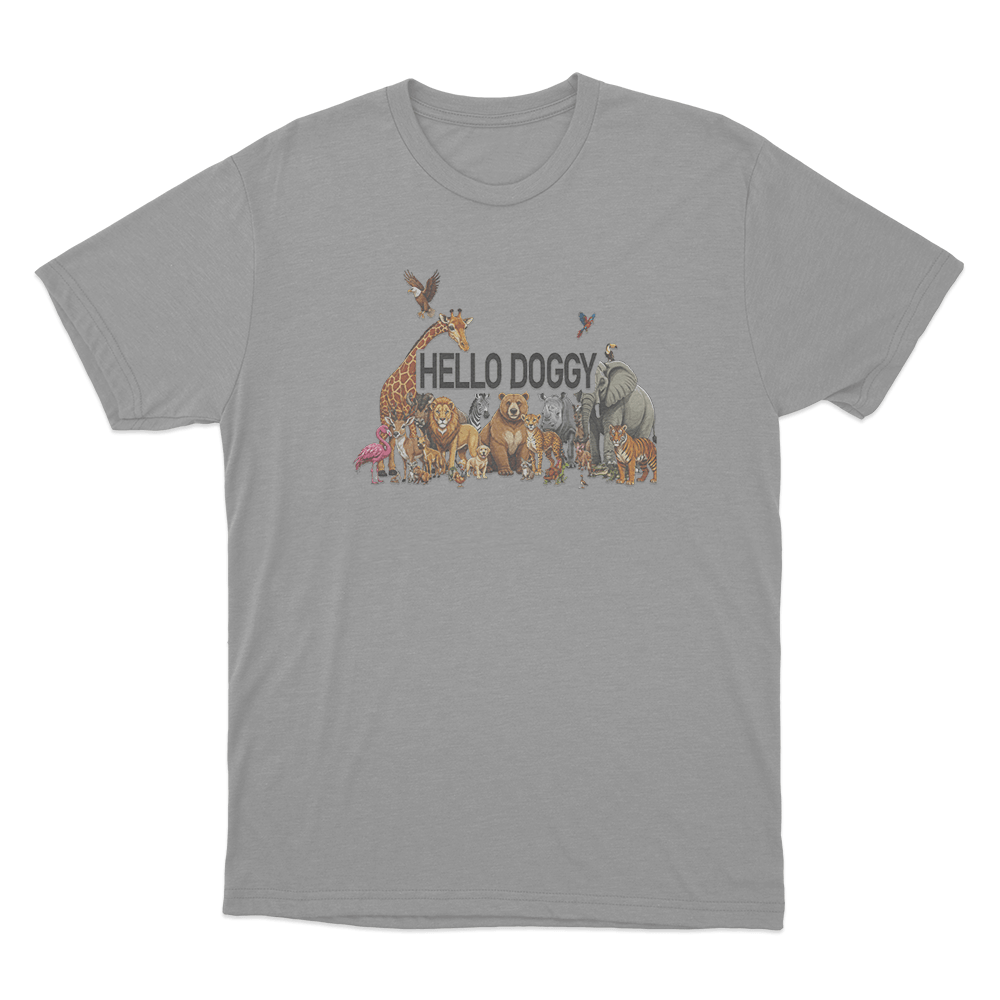 Mashtag Brady Hello Doggy Unisex T Shirt Grey Mashtag Brady Hello Doggy Unisex T Shirt Grey