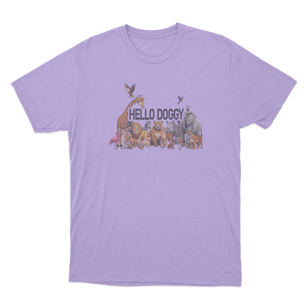 Mashtag Brady Hello Doggy Unisex T Shirt Purple Mashtag Brady Hello Doggy Unisex T Shirt Purple