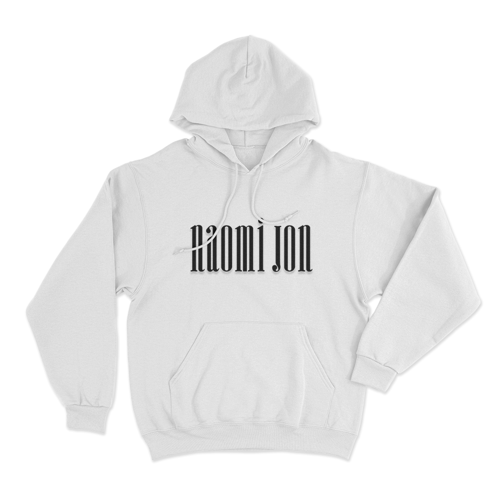Naomi Jon Logo Unisex Hoodie White Naomi Jon Logo Unisex Hoodie White