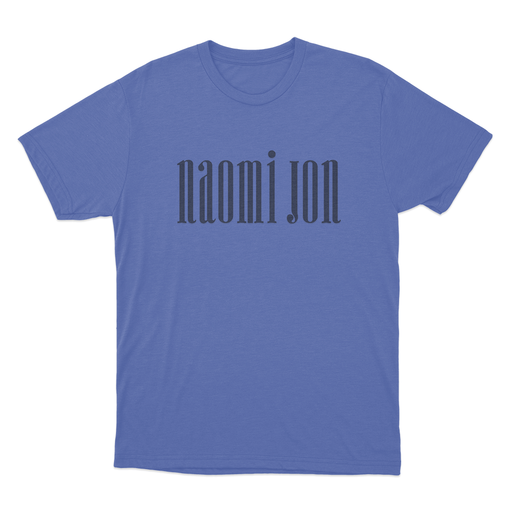 Naomi Jon Logo Unisex T Shirt Blue Naomi Jon Logo Unisex T Shirt Blue