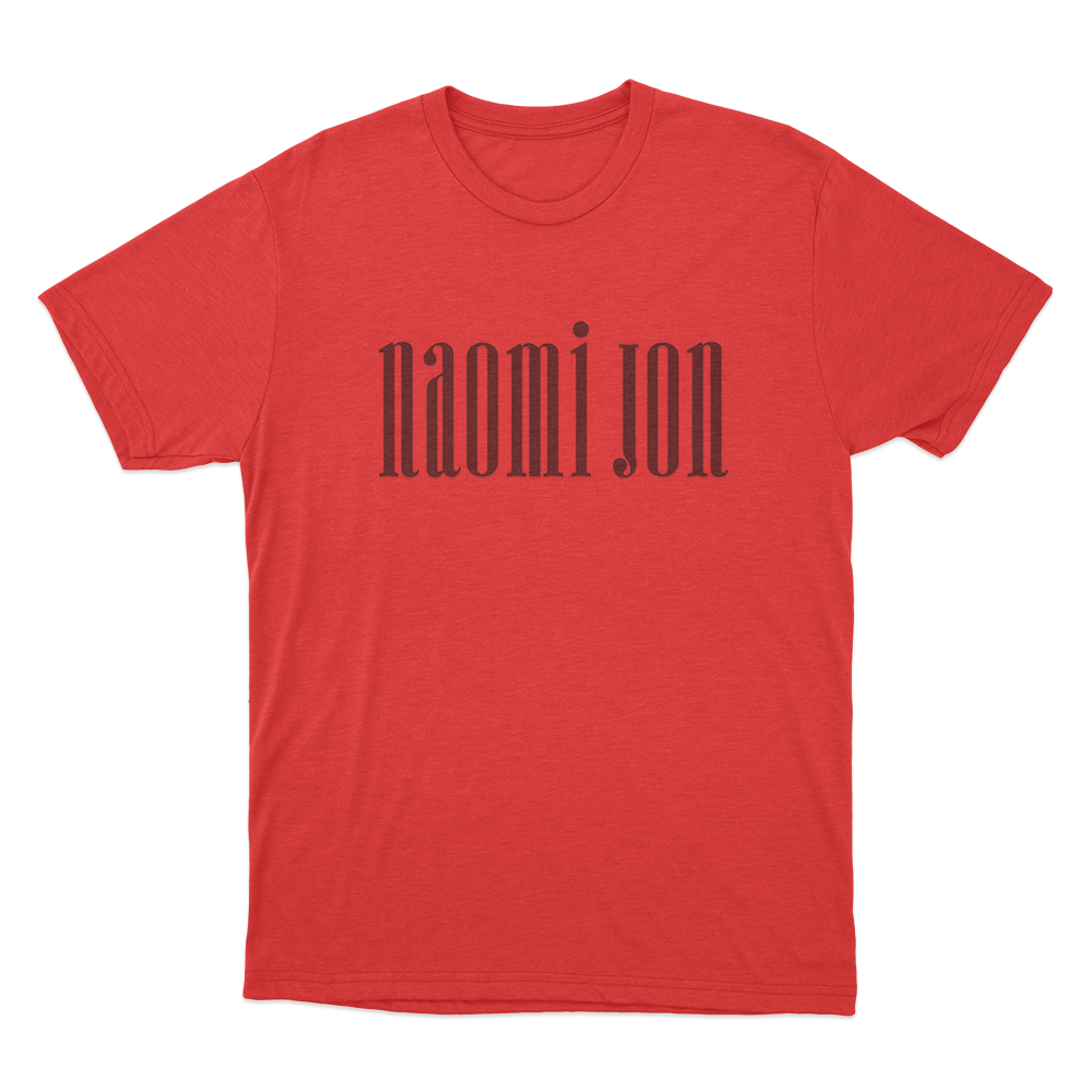 Naomi Jon Logo Unisex T Shirt Red Naomi Jon Logo Unisex T Shirt Red