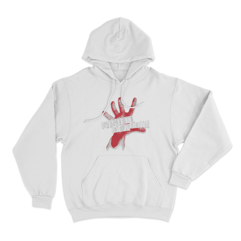 Self Titled Hand Logo Unisex Hoodie White Self Titled Hand Logo Unisex Hoodie White