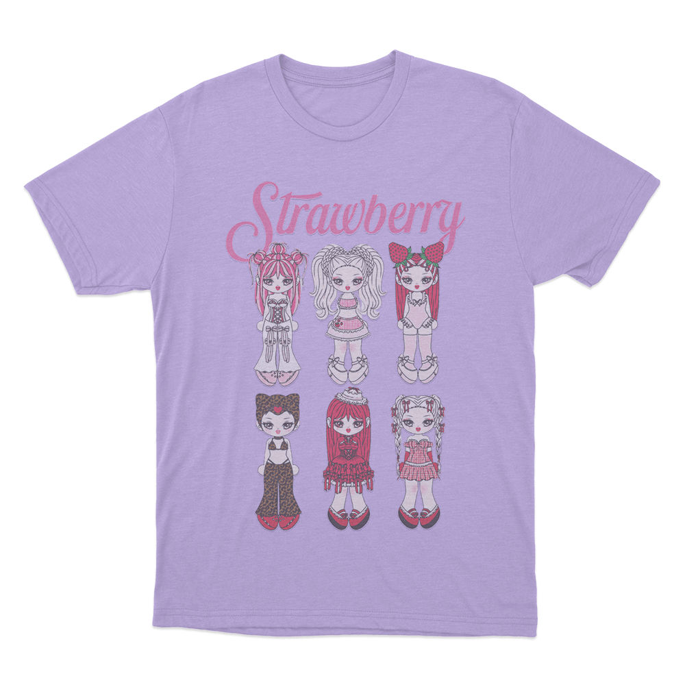 Strawberry Unisex T Shirt Purple Strawberry Unisex T Shirt Purple