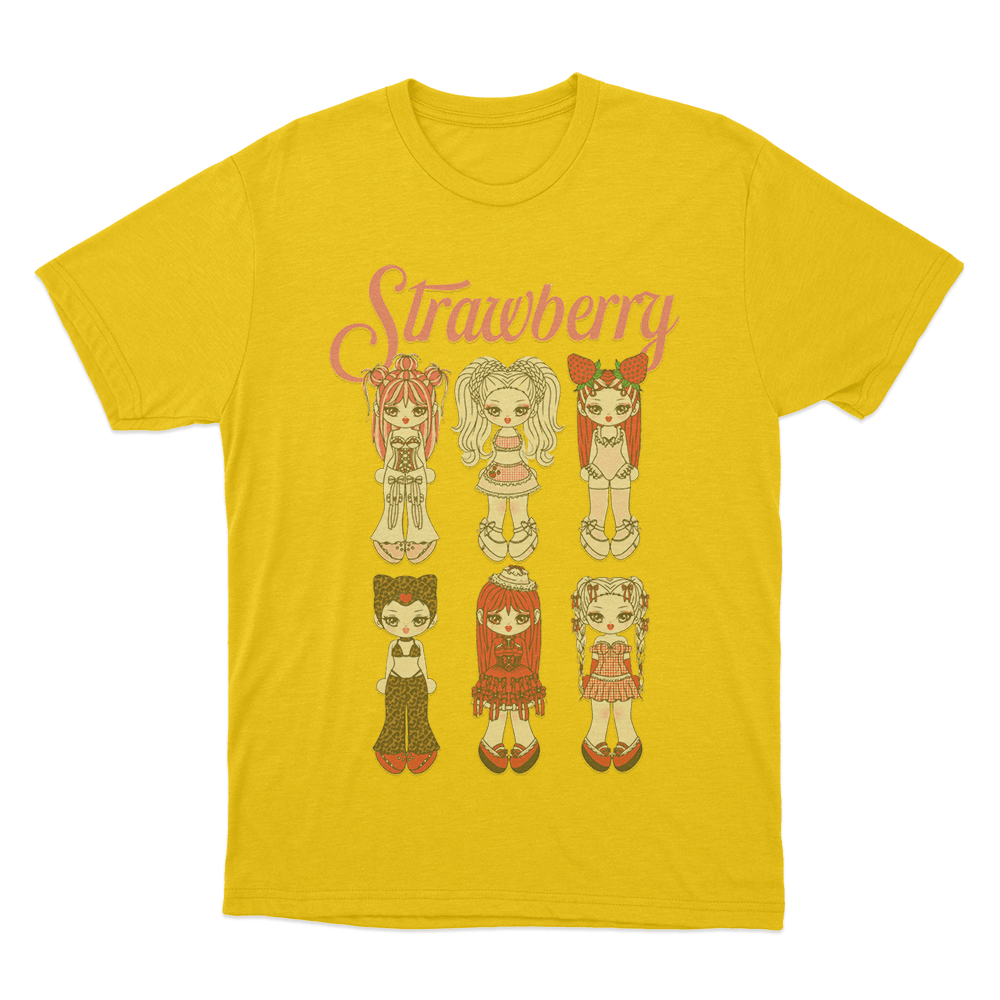 Strawberry Unisex T Shirt Yellow Strawberry Unisex T Shirt Yellow