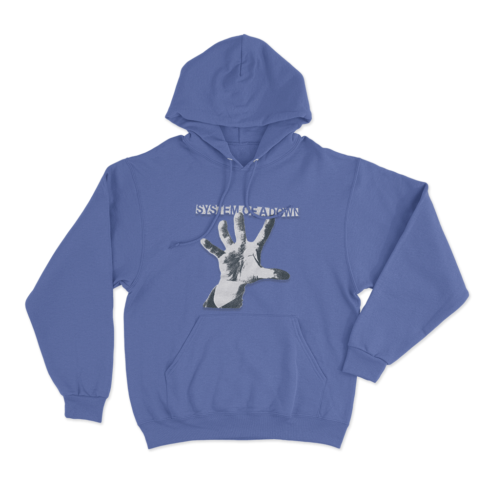 System Of A Down Hand Unisex Hoodie Blue System Of A Down Hand Unisex Hoodie Blue