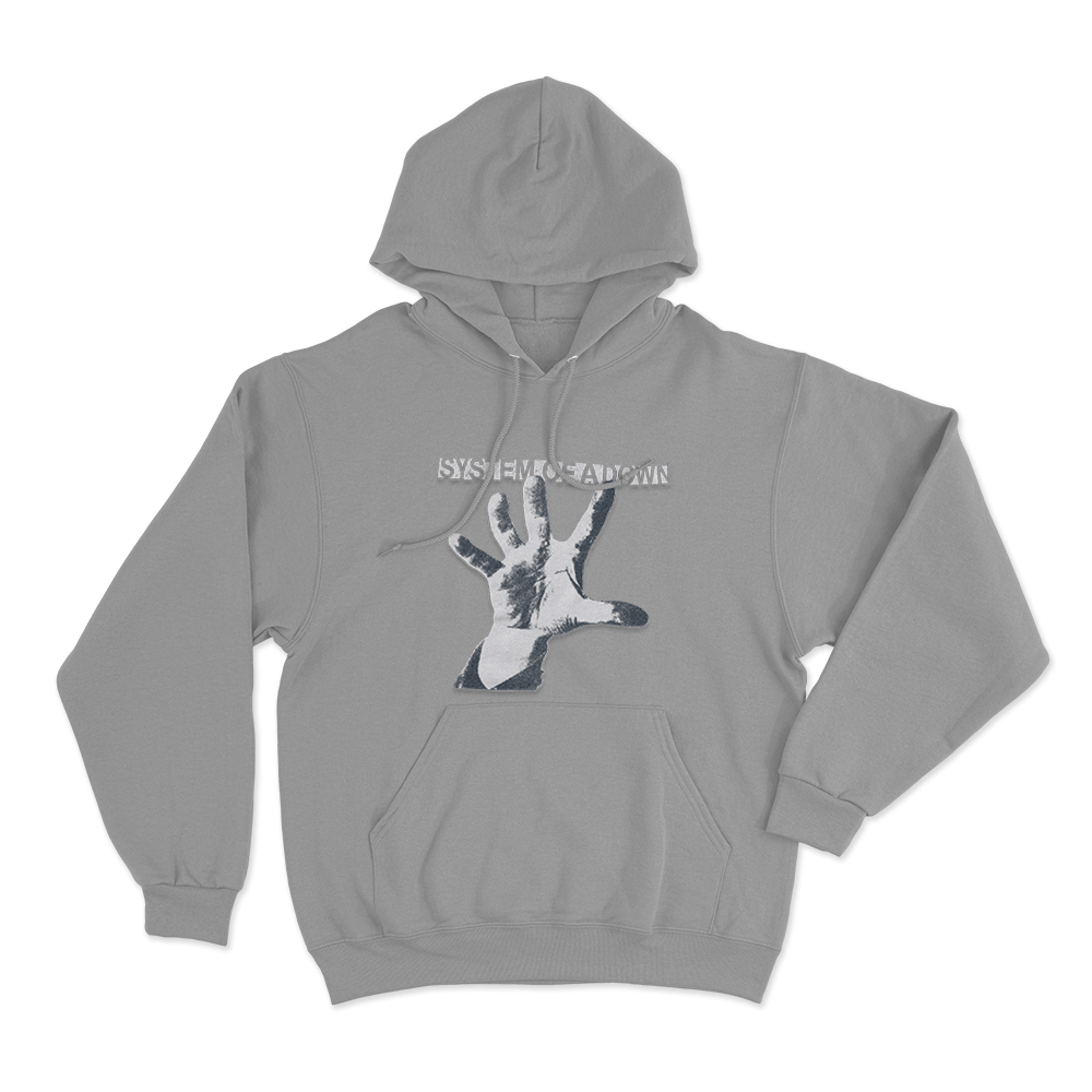 System Of A Down Hand Unisex Hoodie Grey System Of A Down Hand Unisex Hoodie Grey