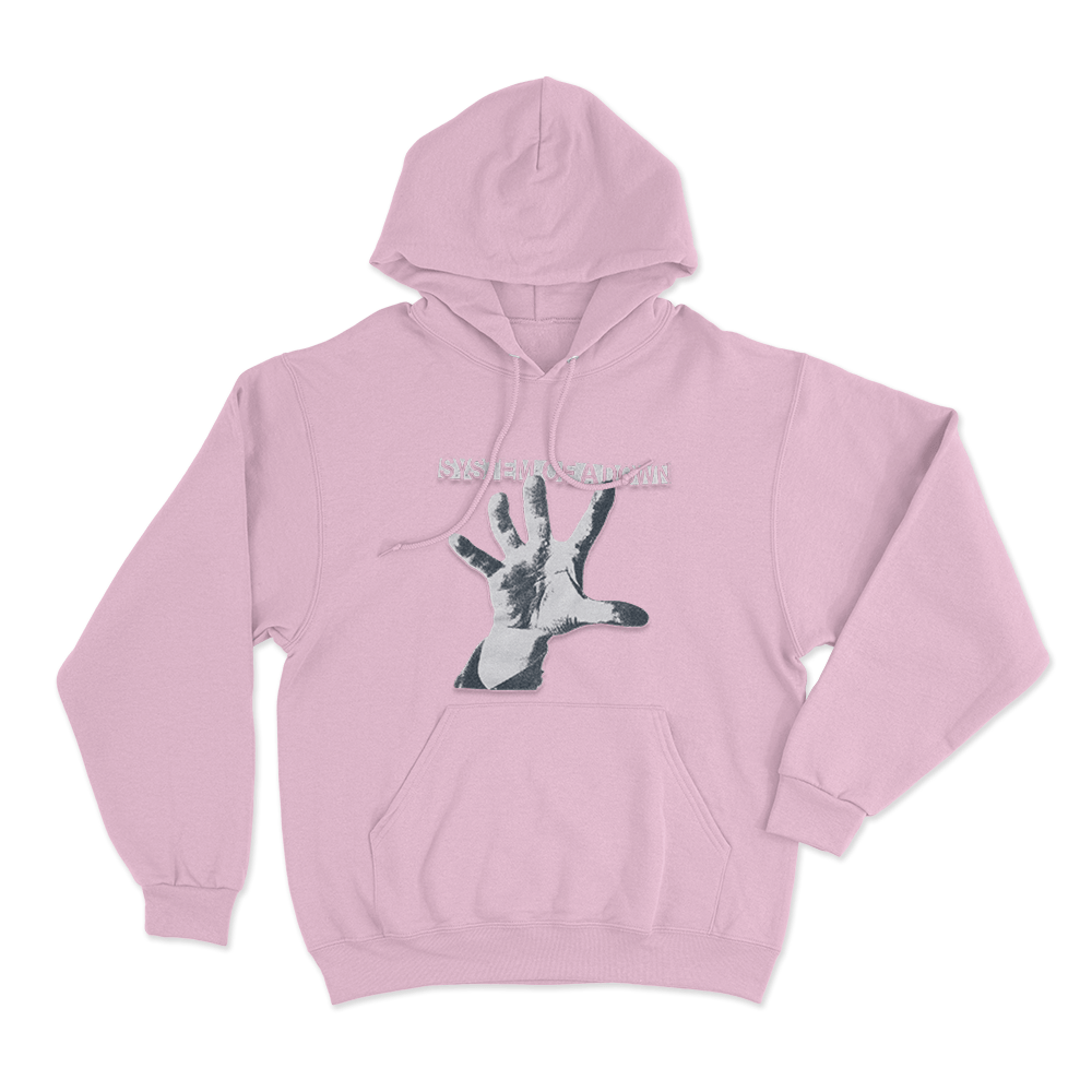 System Of A Down Hand Unisex Hoodie Pink System Of A Down Hand Unisex Hoodie Pink