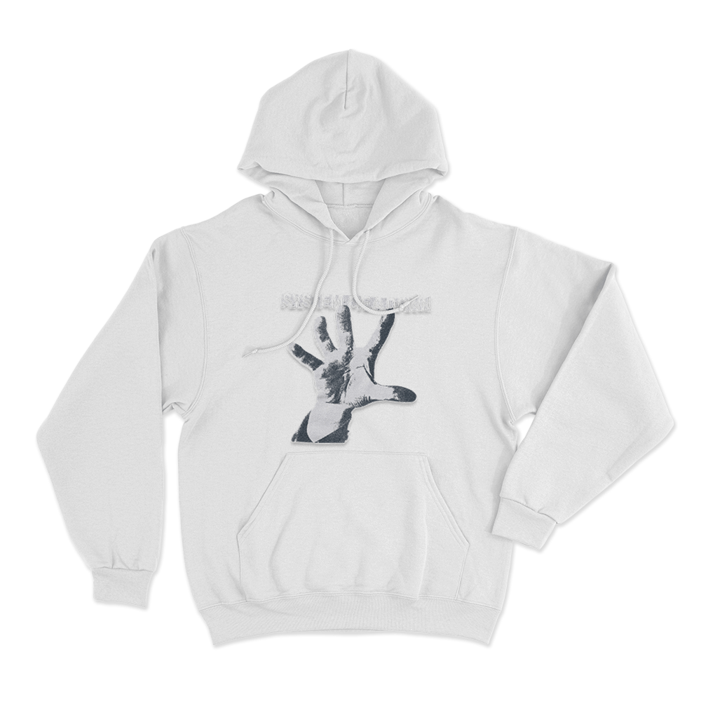 System Of A Down Hand Unisex Hoodie White System Of A Down Hand Unisex Hoodie White
