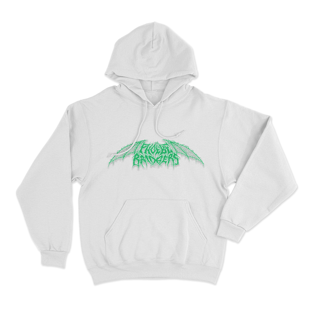 Tie Dye Metal Unisex Hoodie White Tie Dye Metal Unisex Hoodie White