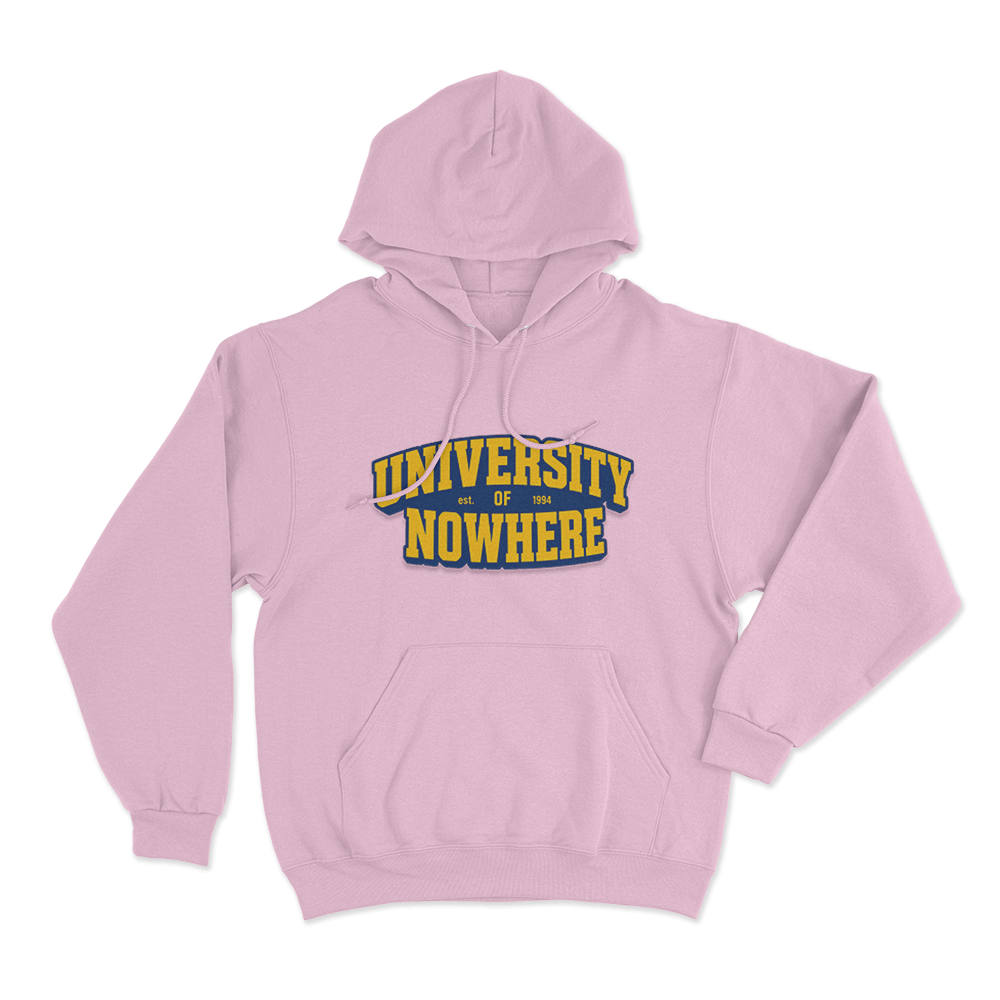 University Of Nowhere Unisex Hoodie Pink University Of Nowhere Unisex Hoodie Pink