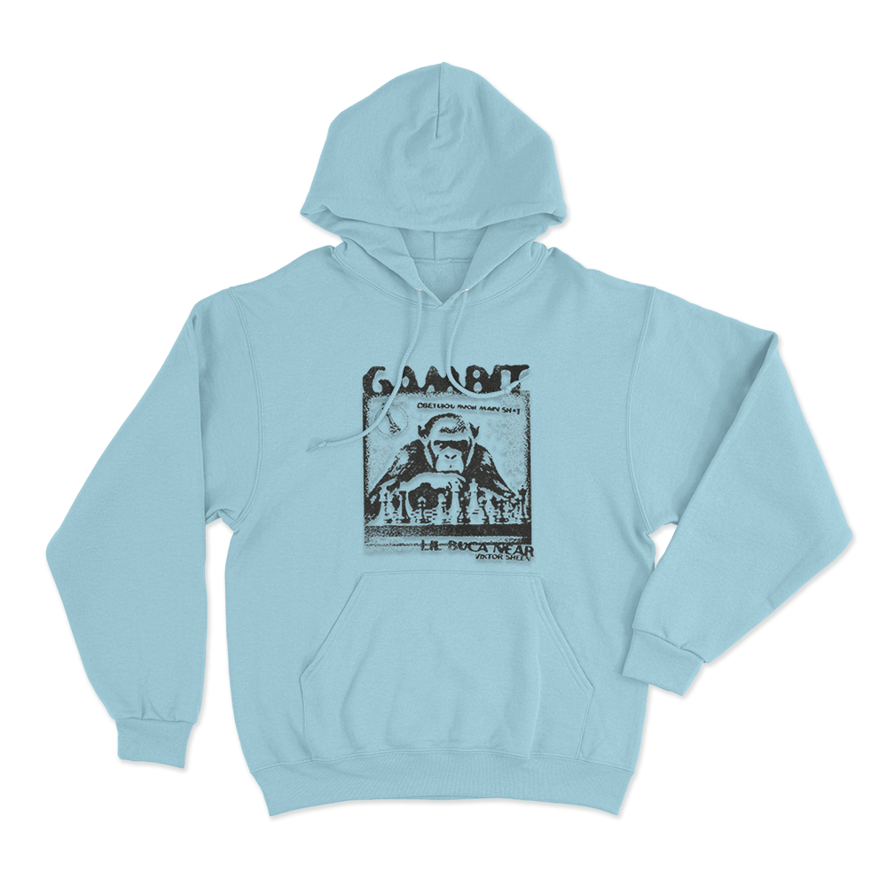 Viktor Sheen-Lil Buca Near Gambit Unisex Hoodie Sky Blue Viktor Sheen Lil Buca Near Gambit Unisex Hoodie Sky Blue