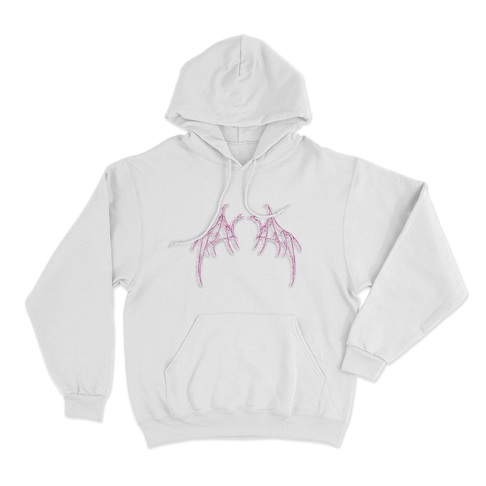 Villain Of Your Dreams Skeleton Demon Wings Unisex Hoodie White Villain Of Your Dreams Skeleton Demon Wings Unisex Hoodie White