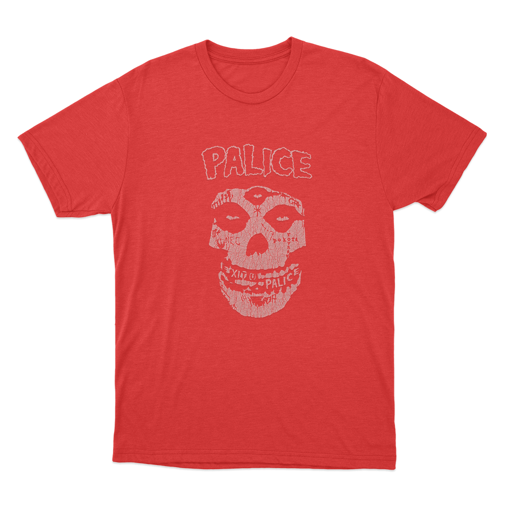 YZO Palice Skull Unisex T Shirt Red YZO Palice Skull Unisex T Shirt Red