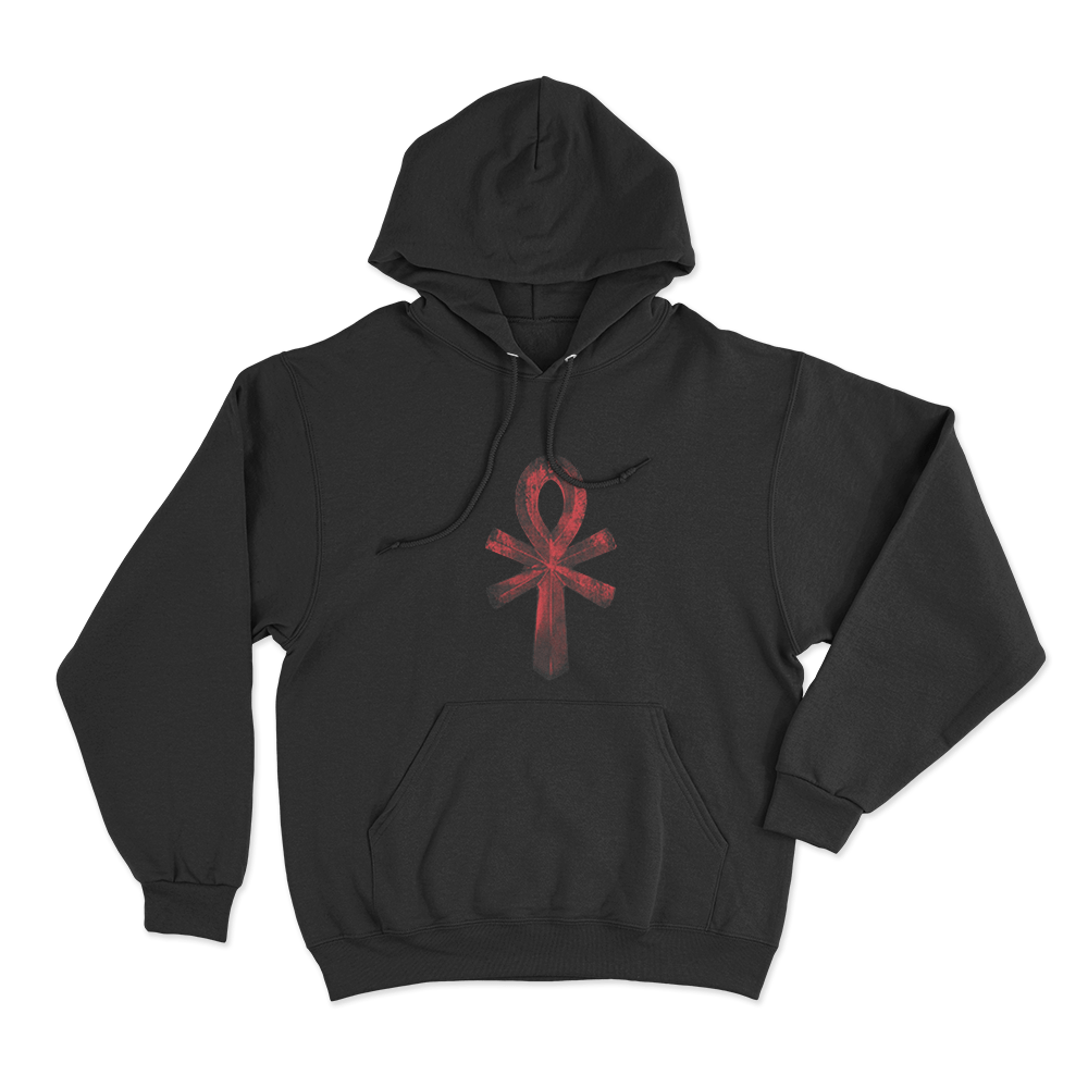 Yzomandias Ankh Symbol Unisex Hoodie Black Yzomandias Ankh Symbol Unisex Hoodie Black