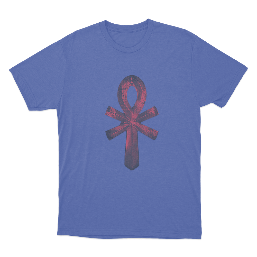 Yzomandias Ankh Symbol Unisex T Shirt Blue Yzomandias Ankh Symbol Unisex T Shirt Blue