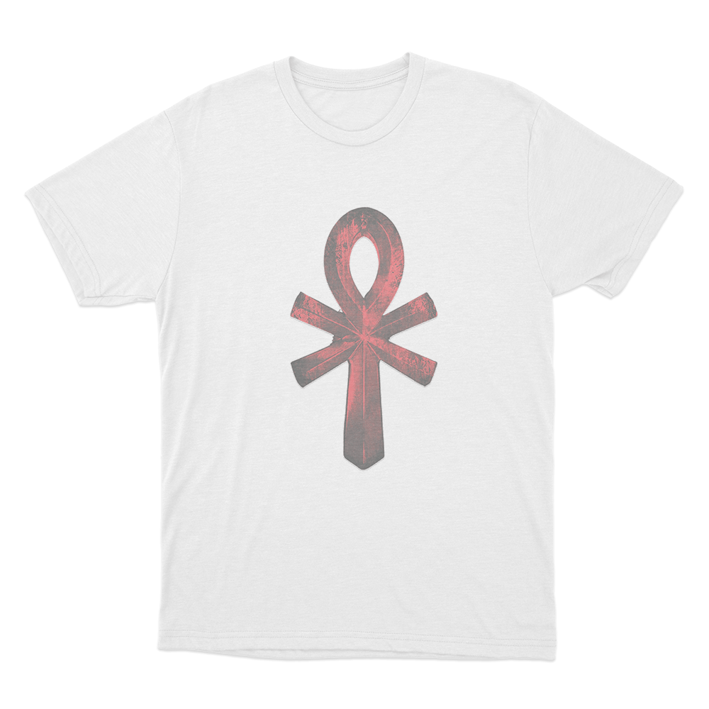 Yzomandias Ankh Symbol Unisex T Shirt White Yzomandias Ankh Symbol Unisex T Shirt White