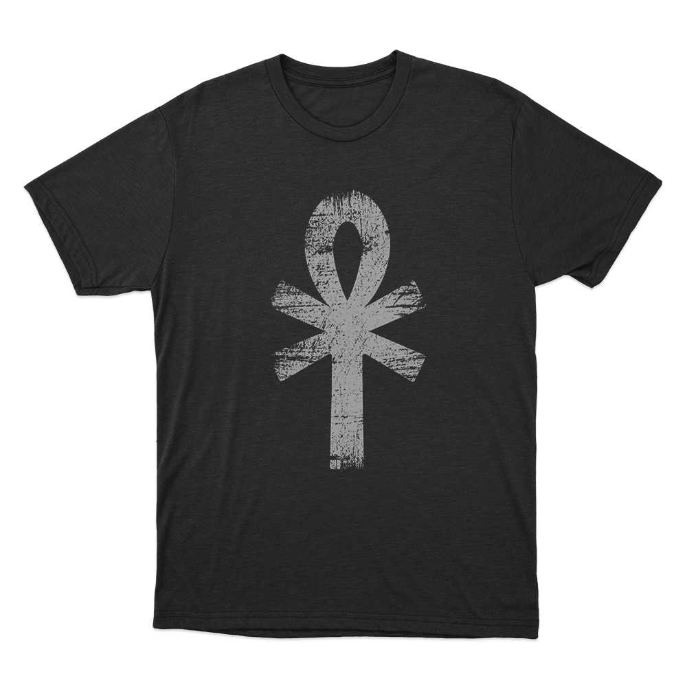 Yzomandias Distressed Ankh Symbol Unisex T Shirt Black Yzomandias Distressed Ankh Symbol Unisex T Shirt Black