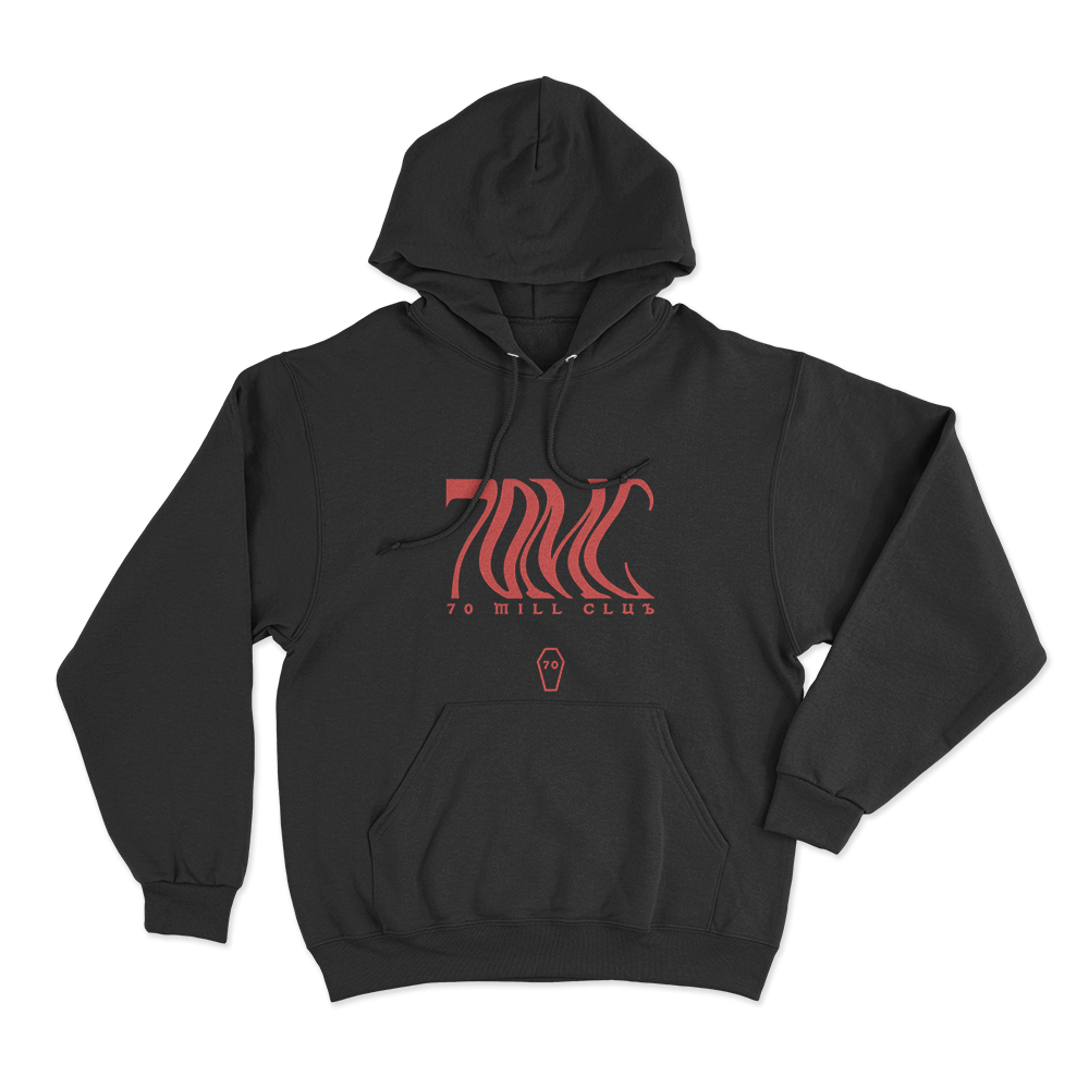 70 Mill Club Unisex Hoodie Black 70 Mill Club Unisex Hoodie Black